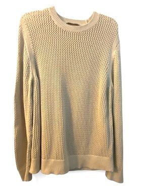 Everlane cream Open-Knit Crewneck Sweater XL